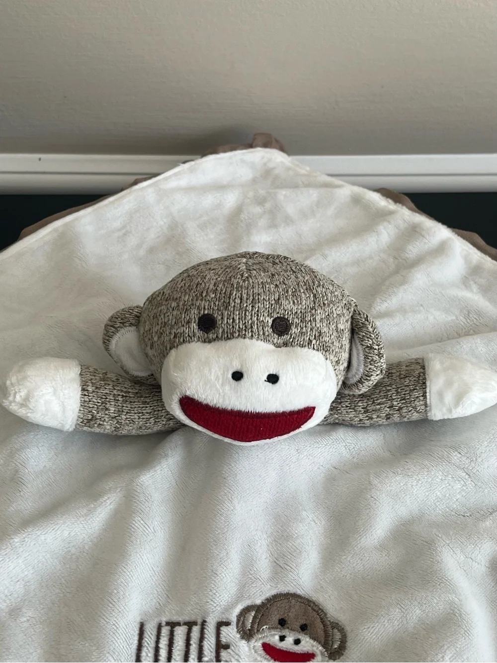 Baby Starters Sock Monkey Plush Security Blanket Big Smile 2024